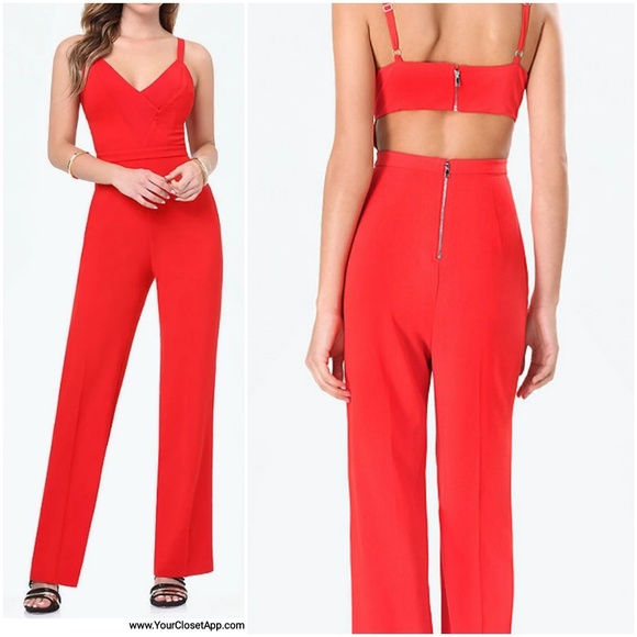 bebe Dresses & Skirts - NWOT, BEBE RED JUMPSUIT, SZ 4